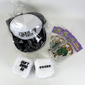 Mardi Gras New Orleans Krewe of Tucks Trucker Hat Can't Drive 55 Fuzzy Dice Lot